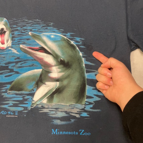 Vintage 90s Dolphin Graphic Tee - Picture 2 of 4